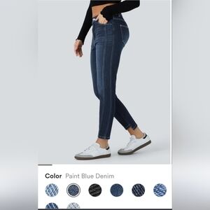 HALARA Paint Blue Denim Skinny Jeans